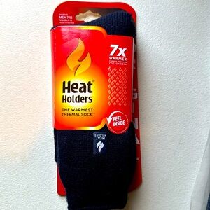 Heat Holders Thermal Socks, Men’s Size 7-12, Women’s Size 8-13, navy 1 Pair New